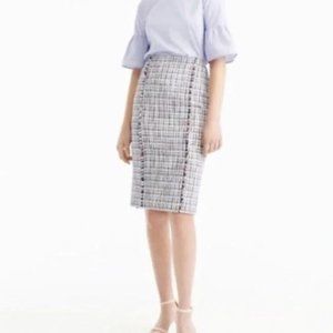 J. Crew Lined Pencil Skirt in Lightweight Fringe Tweed Women’s Size 10 New NWT